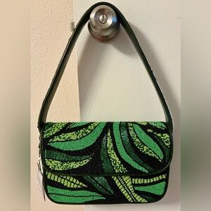 NWT America and Beyond Foliage Fiesta beaded bag